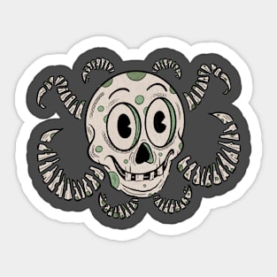 Octo-Skull Sticker